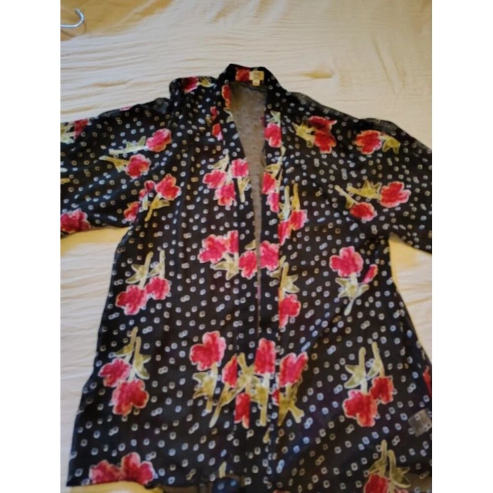Kimono Style Sheer Blouse True Craft XS